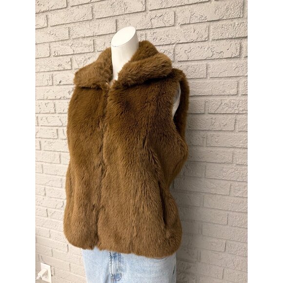Vintage Setmar New York Women’s Brown Faux Fur Vest S/M - Picture 4 of 8
